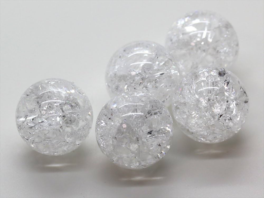 Amazon.co.jp: 石輝 [バラ売り5玉]クラック水晶16mm玉